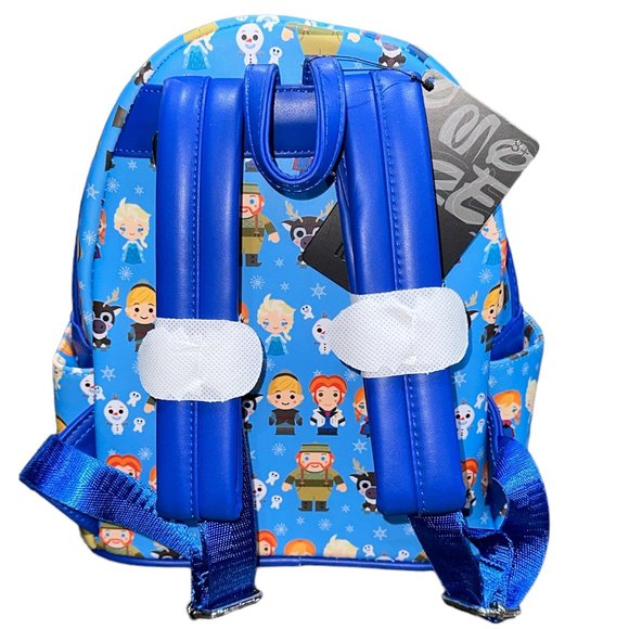 Disney Frozen Chibi Loungefly Mini Backpack Front Zippered Pouch NEW WITH TAGS - Picture 2 of 7